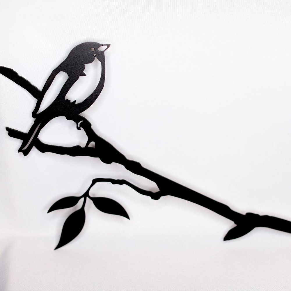 Bird on a Branch Tree Stakes - Finch